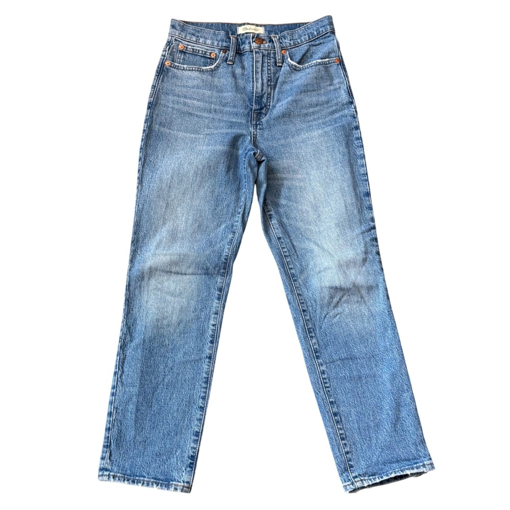 Madewell Classic Straight Jean Womens 25 Medium Wash High Rise Denim